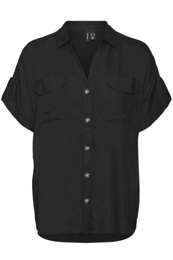 VMBUMPY S/S SHIRT WVN GA NOOS 10310139 Black